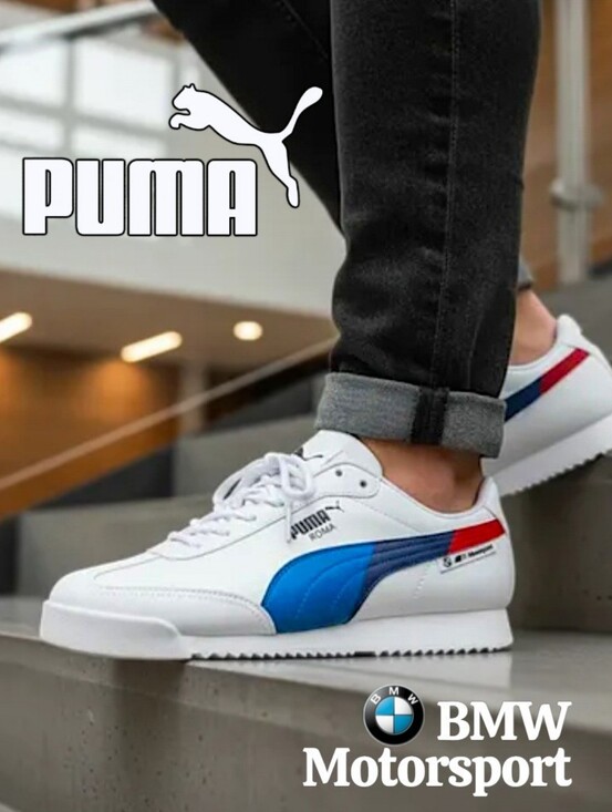 Puma Other - Puma BMW Motorsport Roma Big Boys Size 7 Athletic-Casual Leather Sneakers Shoes
